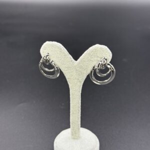 Silver çift halka küpe