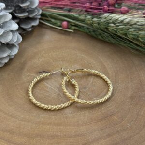 Gold Işıltı halka küpe