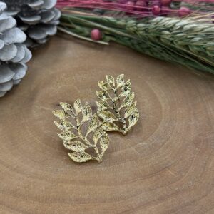 Gold kuru yaprak küpe