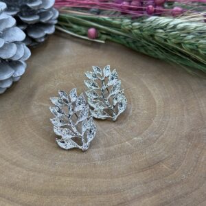 Silver kuru yaprak Küpe