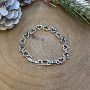 Silver kalp bileklik