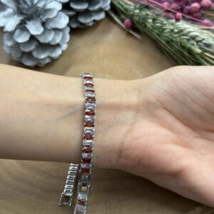 Su yolu bordo-beyaz bileklik