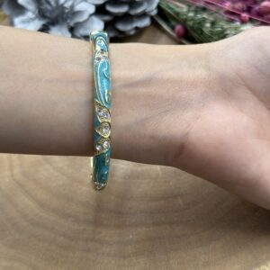 Işıltılı bebe mavisi mineli bilezik