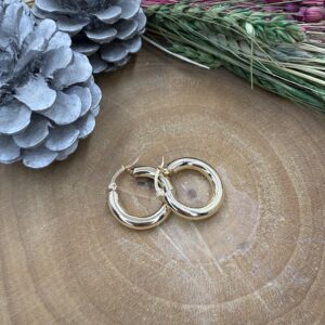 Gold raylı halka küpe