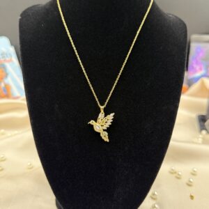 Gold kuş kolye