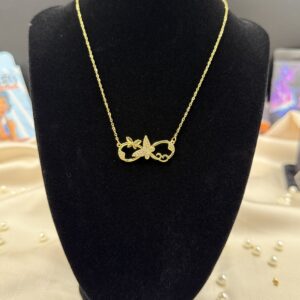 Gold sonsuz kelebek kolye